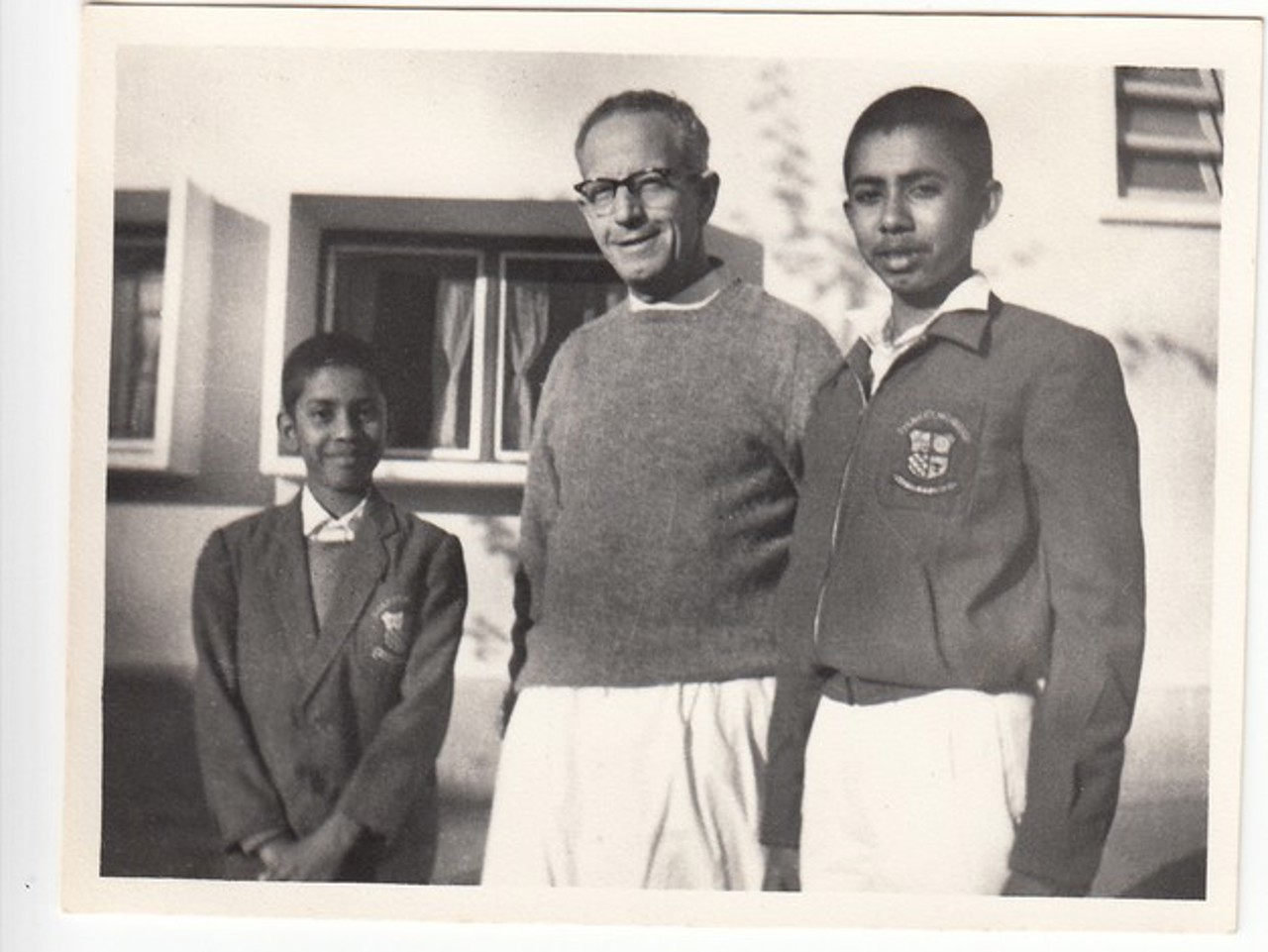 Photo Of My Brother And Myself With The Jesuit Principal Of My School (St