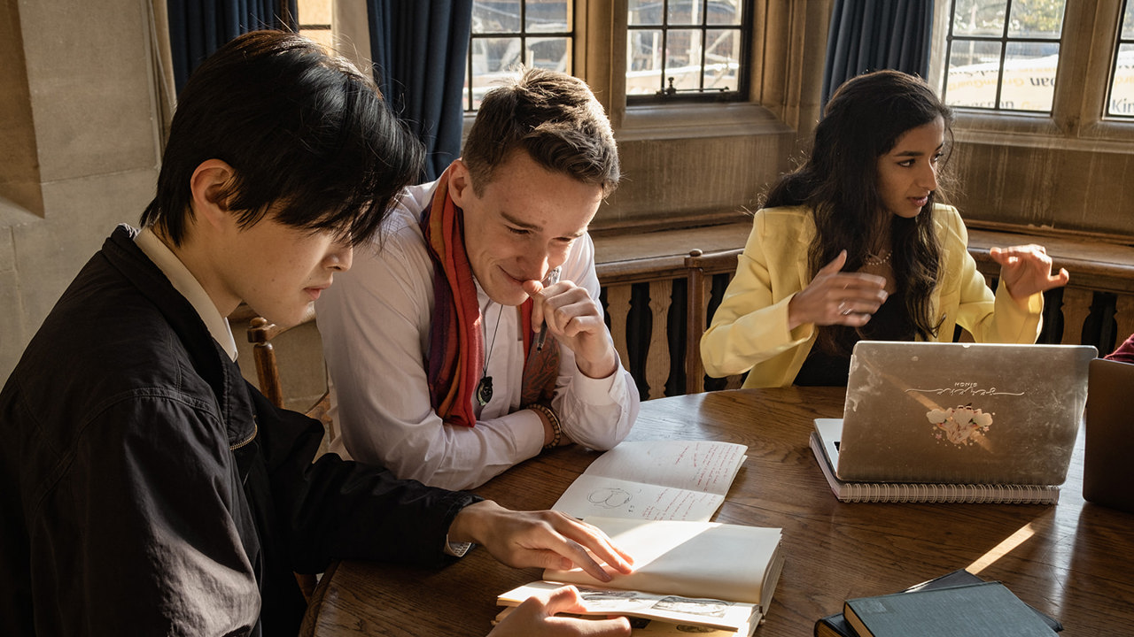 Scholars studying